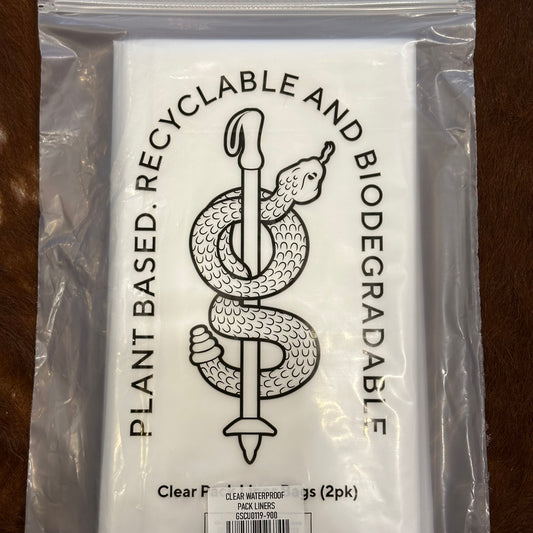 "CLEAR WATERPROOF PACK LINERS"