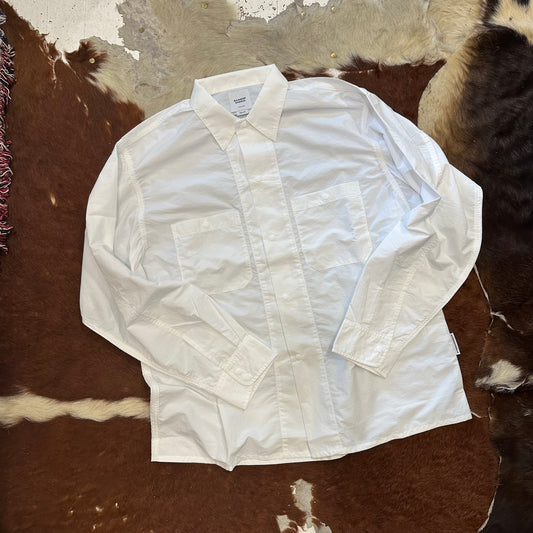 "LONG SLEEVE OPEN COLLAR SHIRT"