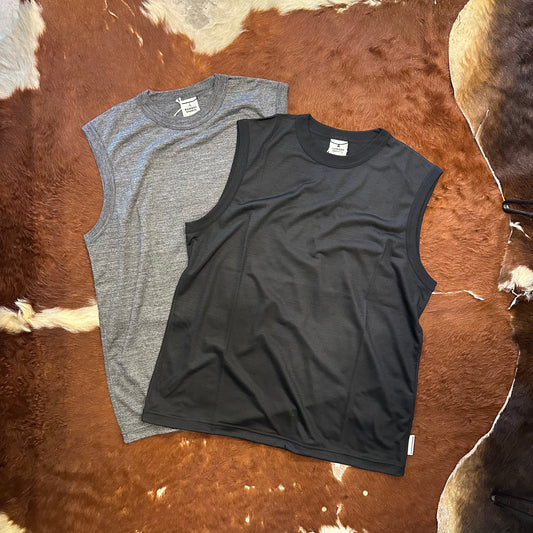 "MERINO WOOL SLEEVELESS TEE"