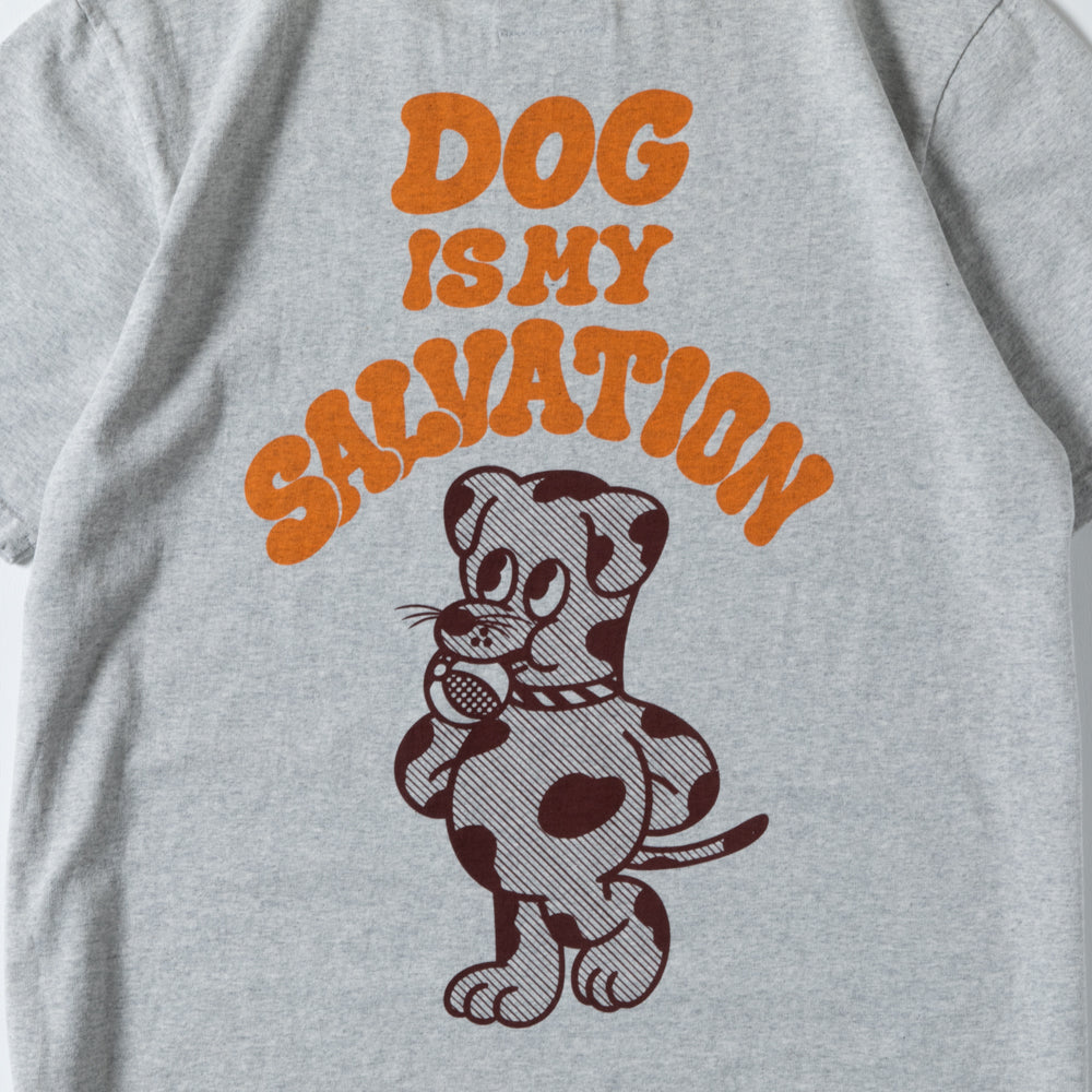 "BOW WOW / DOG IS MY SALVATION Tee / designed by Moe Wakabayashi"