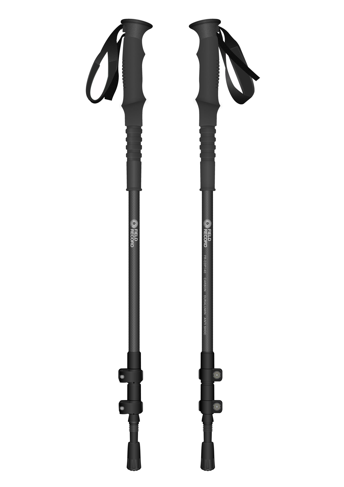 "FR-CDP / FR CARBON ALUMINUM TREKKING POLE 1set"