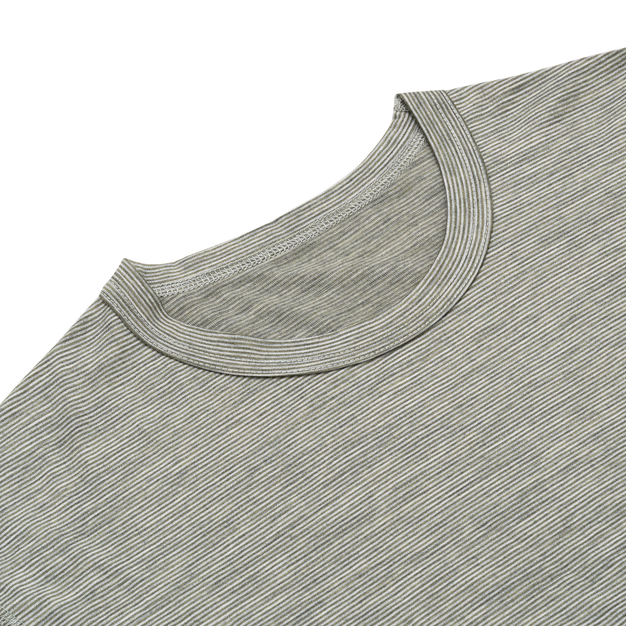 "MERINO BASIC LONG SLEEVE TEE / MICRO BORDER"