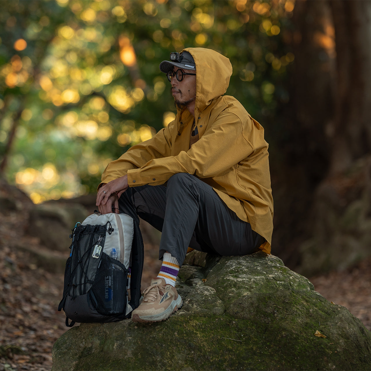"HOODED LONG SLEEVE SHIRT"