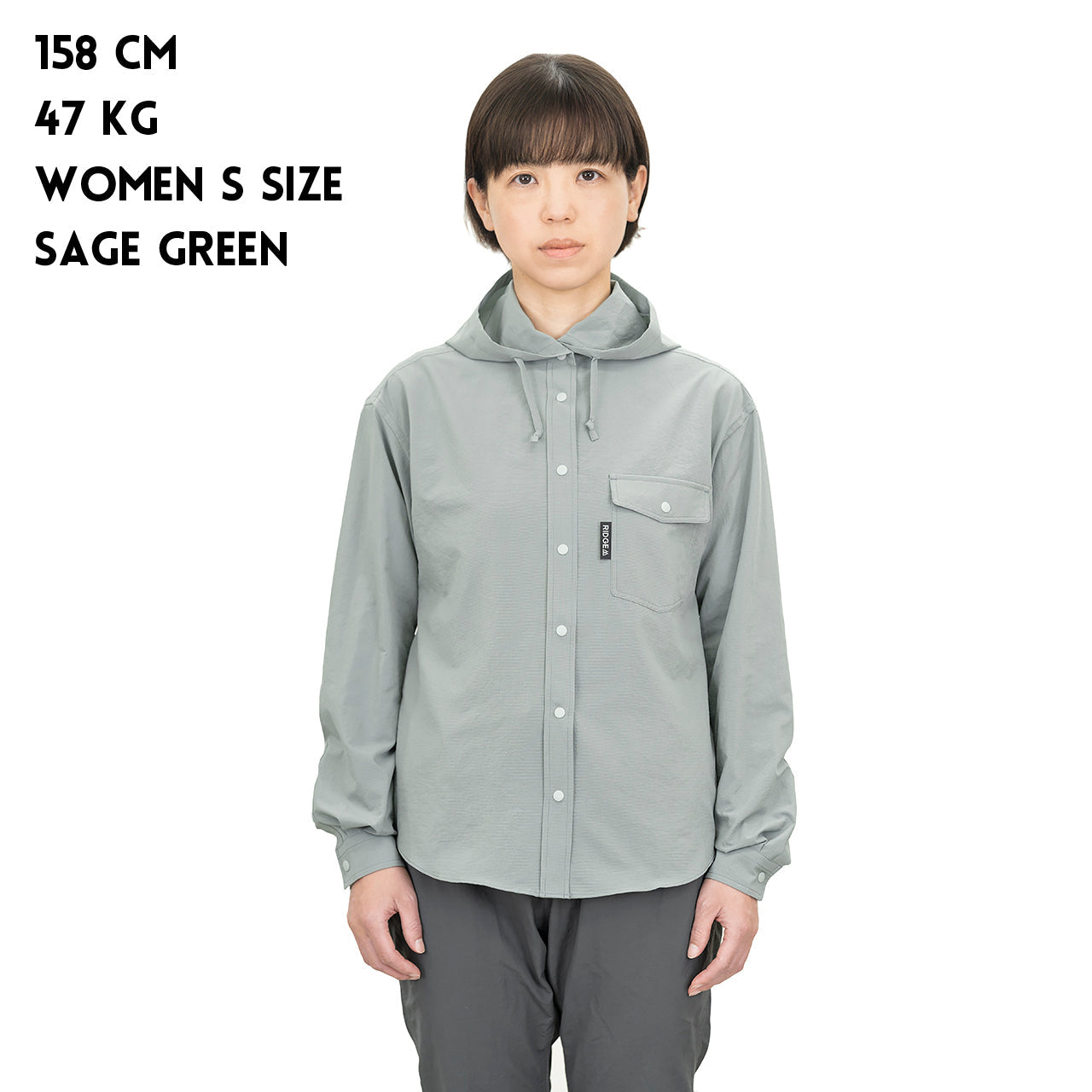 "HOODED LONG SLEEVE SHIRT"
