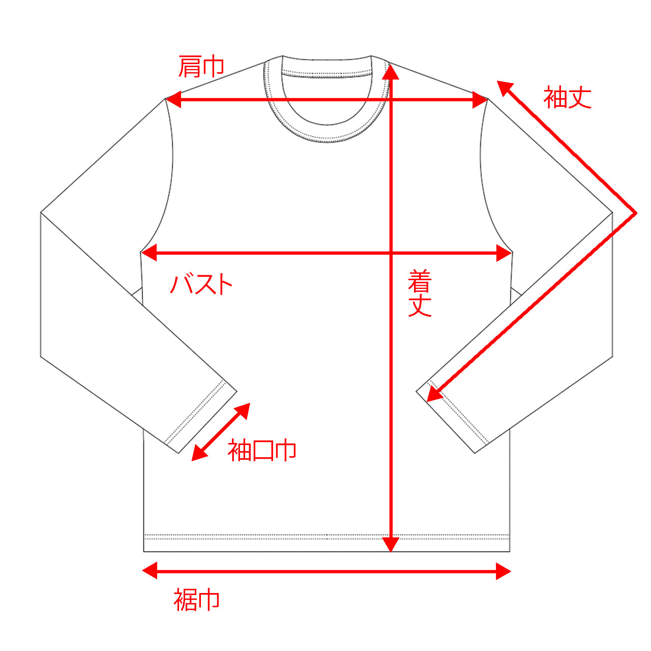 "MERINO BASIC LONG SLEEVE TEE / MICRO BORDER"
