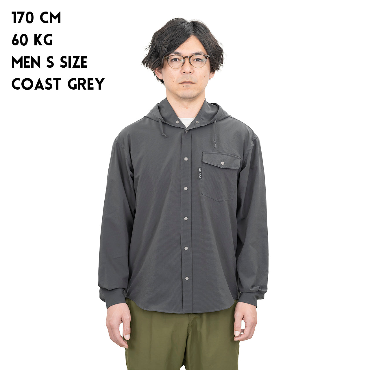 "HOODED LONG SLEEVE SHIRT"