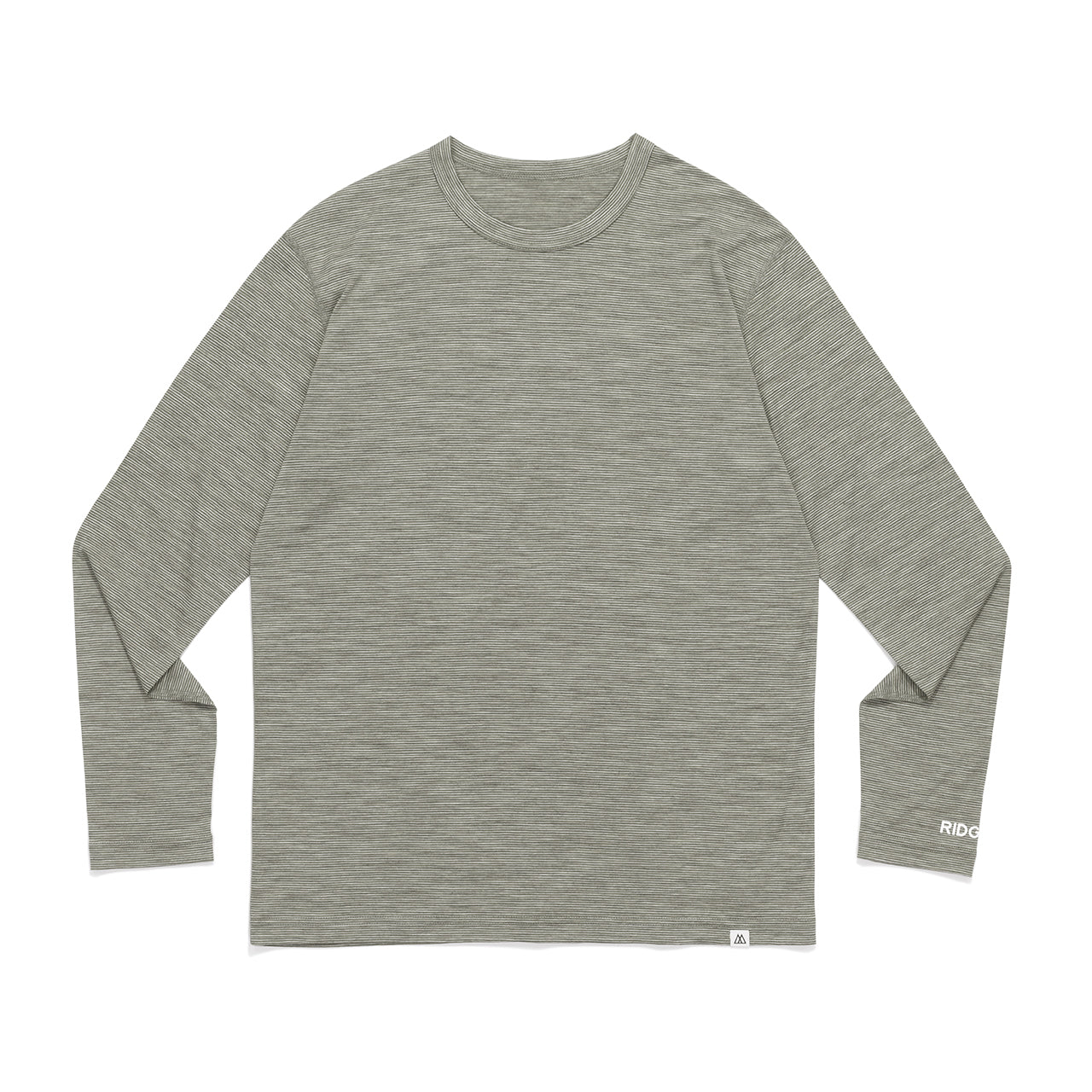 "MERINO BASIC LONG SLEEVE TEE / MICRO BORDER"