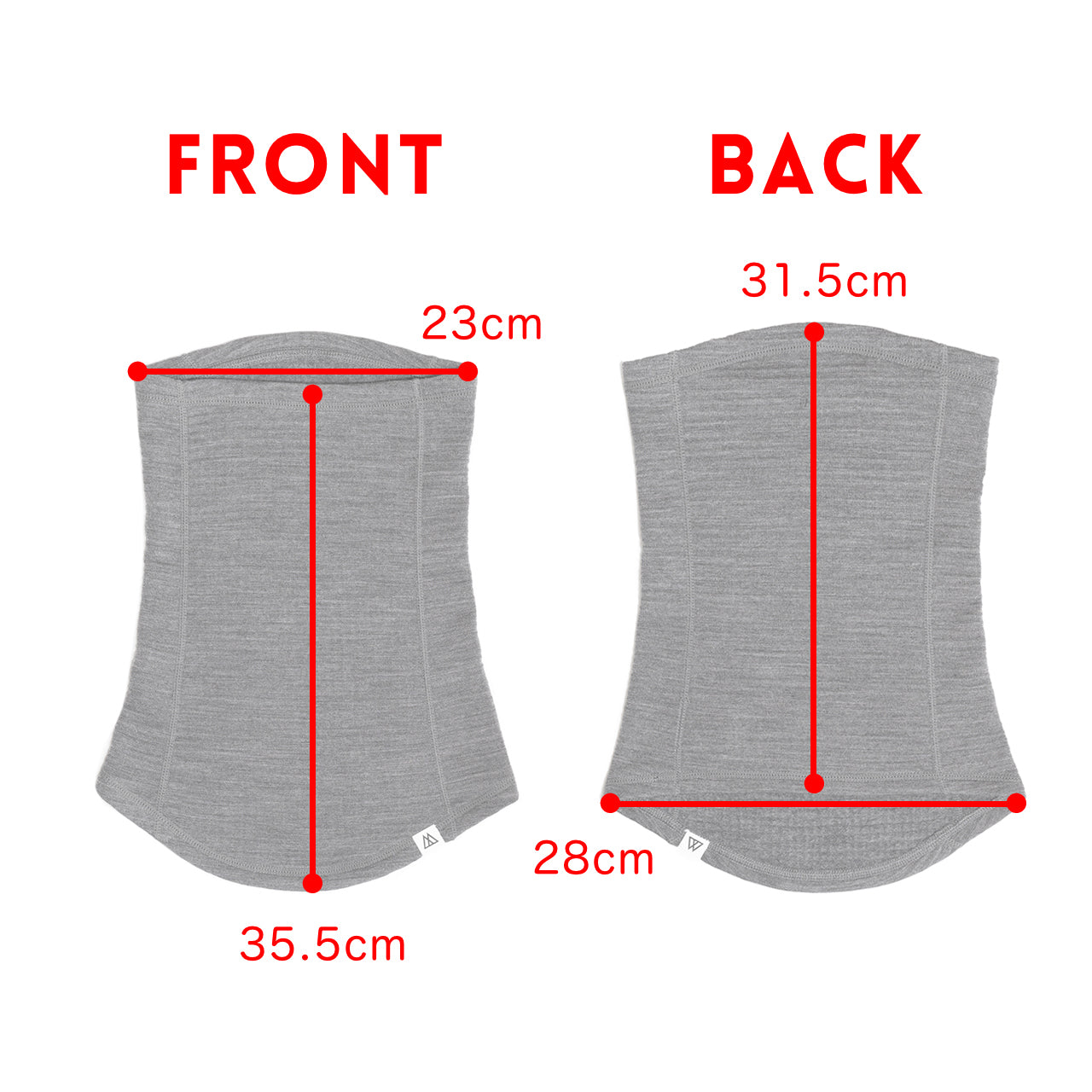 "GRID MERINO LONG NECK GAITER"