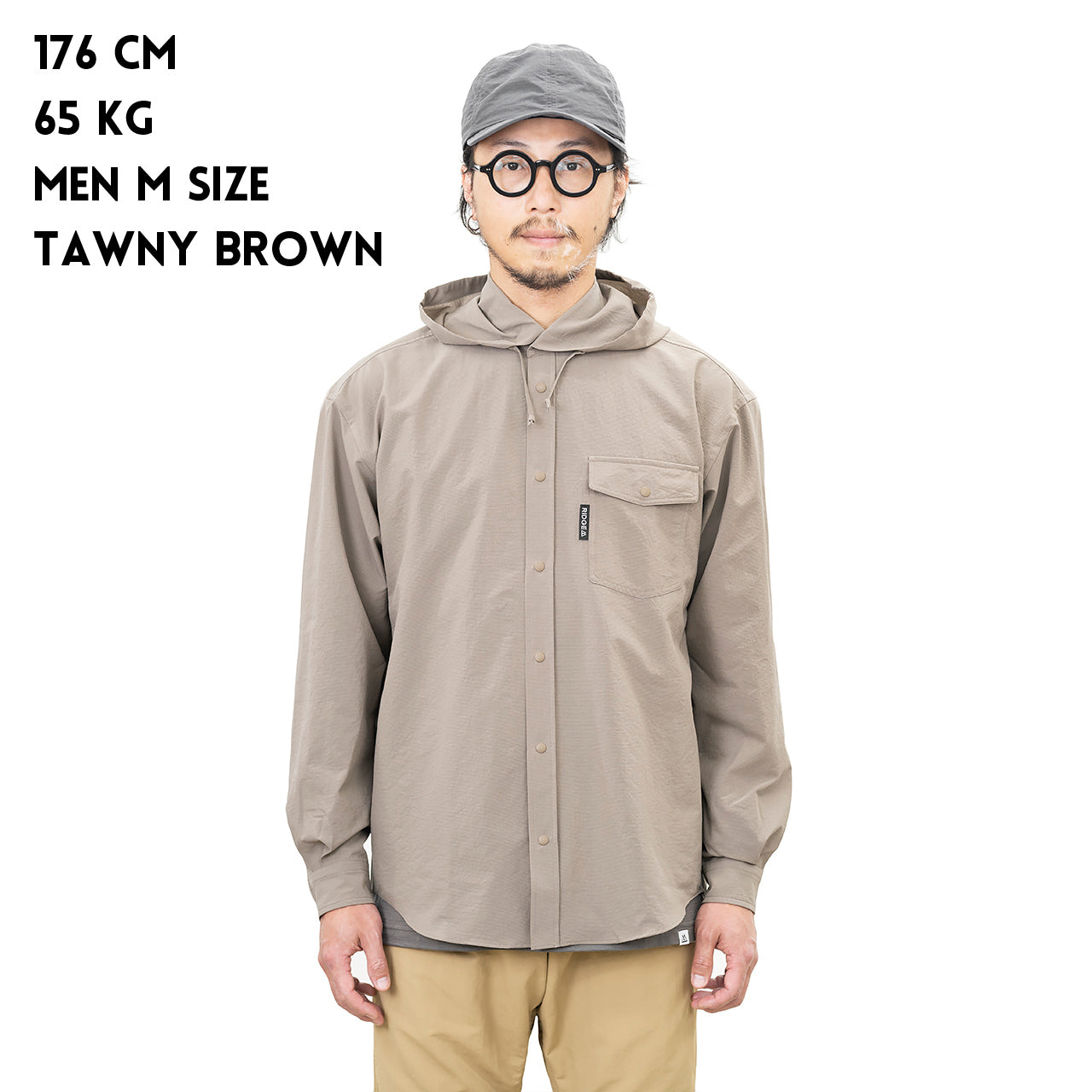 "HOODED LONG SLEEVE SHIRT"