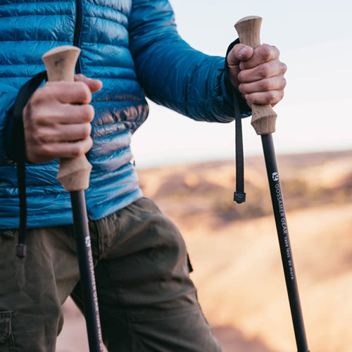 "LT5 THREE PIECE CARBON TREKKING POLES / PAIR"