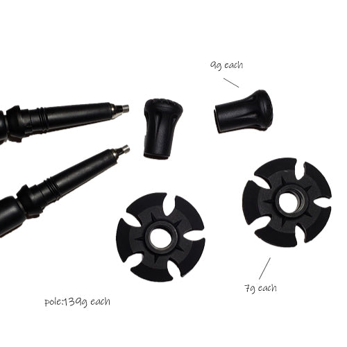 "LT5 THREE PIECE CARBON TREKKING POLES / PAIR"