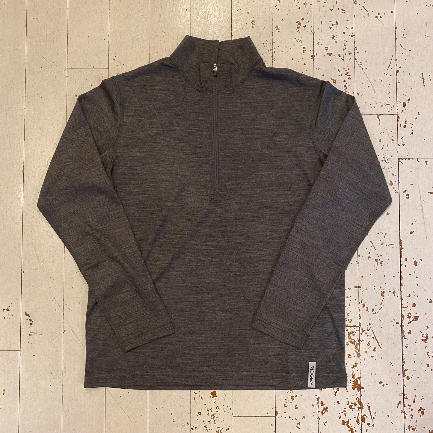 "MERINO HALF ZIP STAND COLLAR"