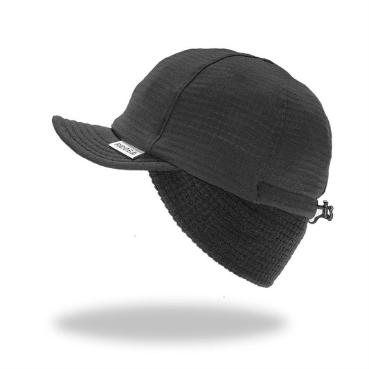 "GRID MERINO EARMUFF CAP"
