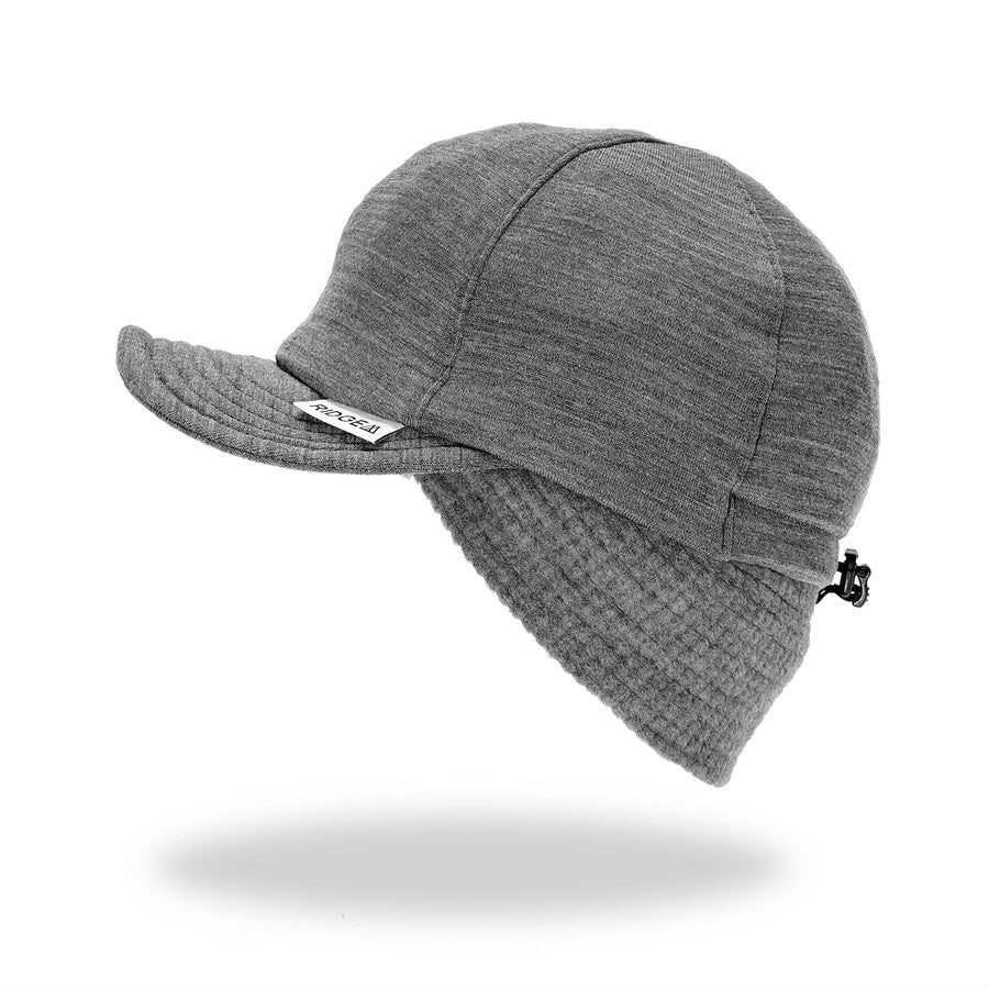 "GRID MERINO EARMUFF CAP"