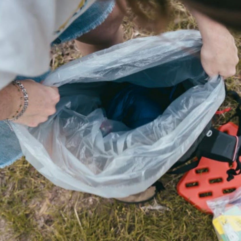 "CLEAR WATERPROOF PACK LINERS"