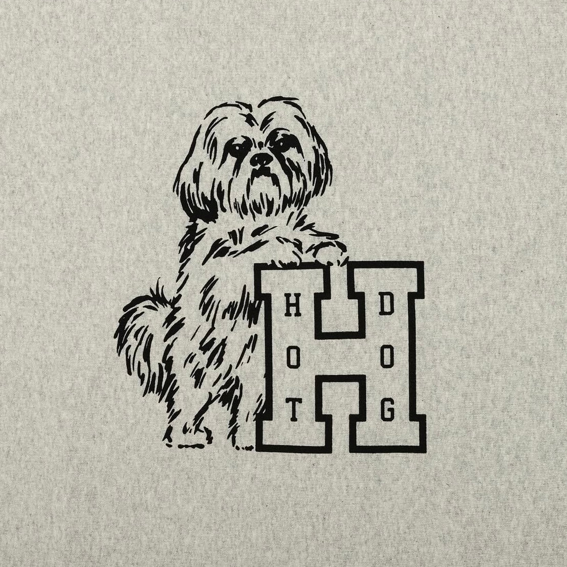 "HOTDOG VINTAGE LOGO SWEATSHIRT / designed by Hiroshi Iguchi"