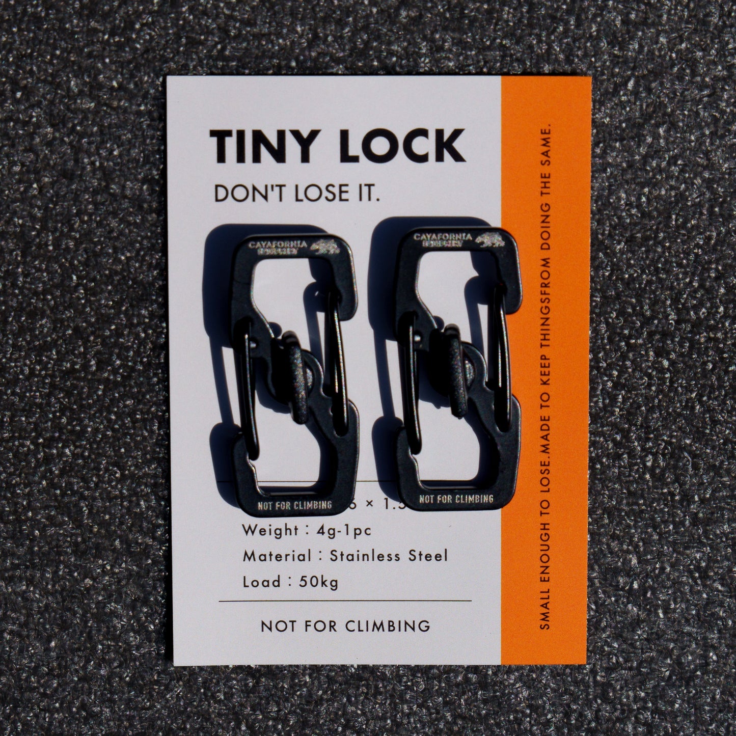 "TINY LOCK /  DON'T LOSE IT"