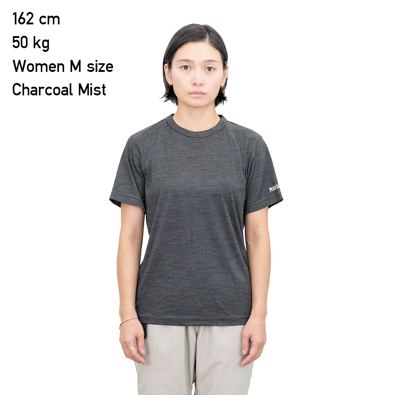 "MERINO BASIC SHORT SLEEVE TEE / MICRO BORDER"