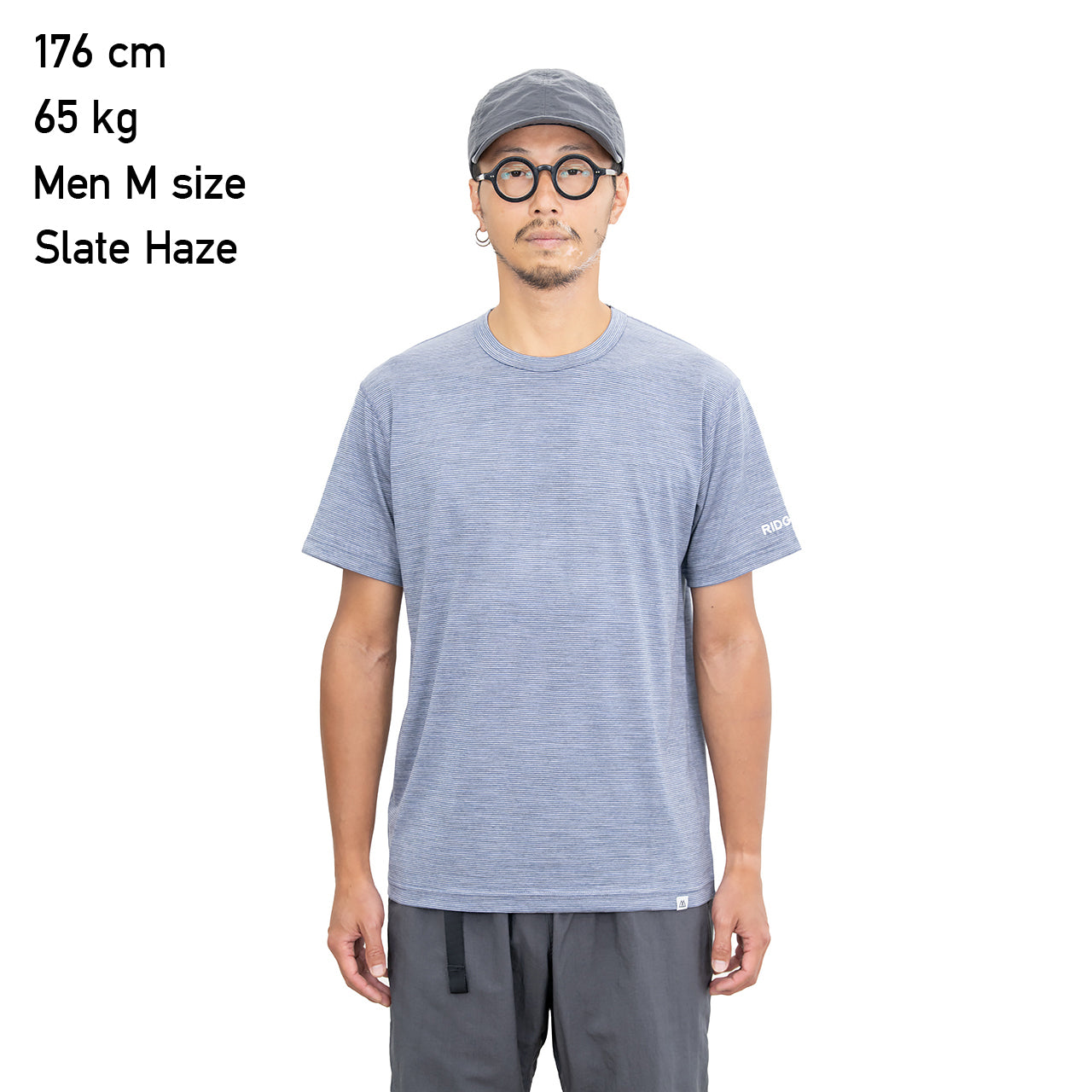 "MERINO BASIC SHORT SLEEVE TEE / MICRO BORDER"