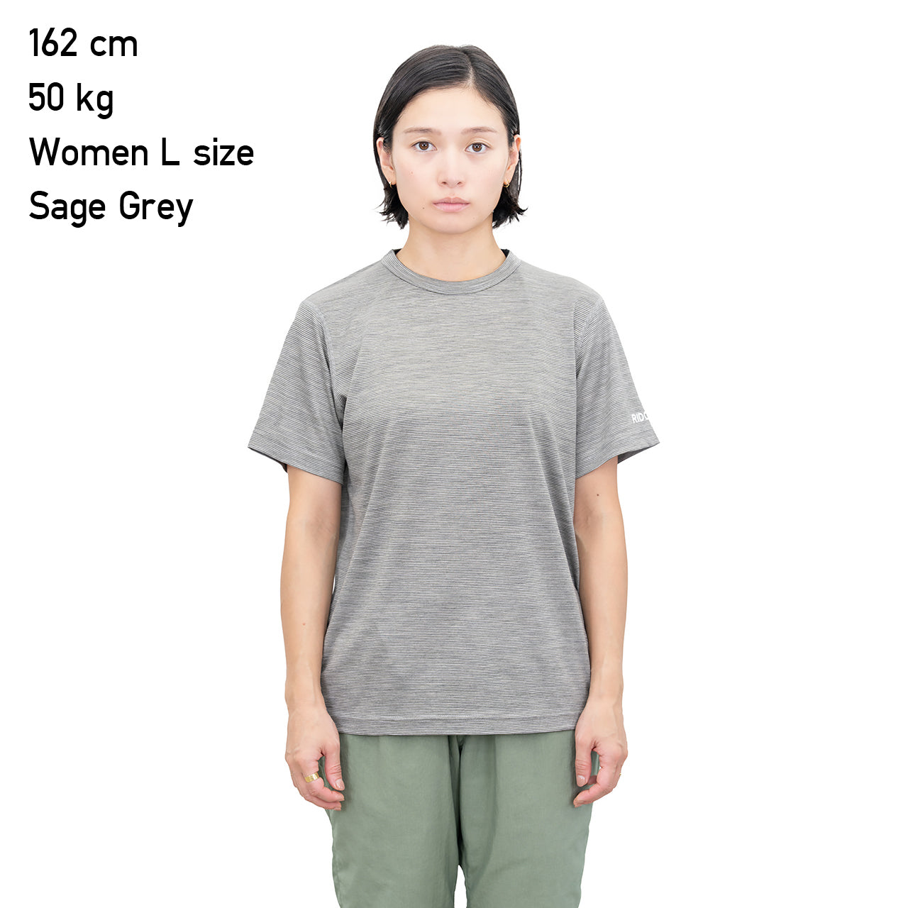"MERINO BASIC SHORT SLEEVE TEE / MICRO BORDER"