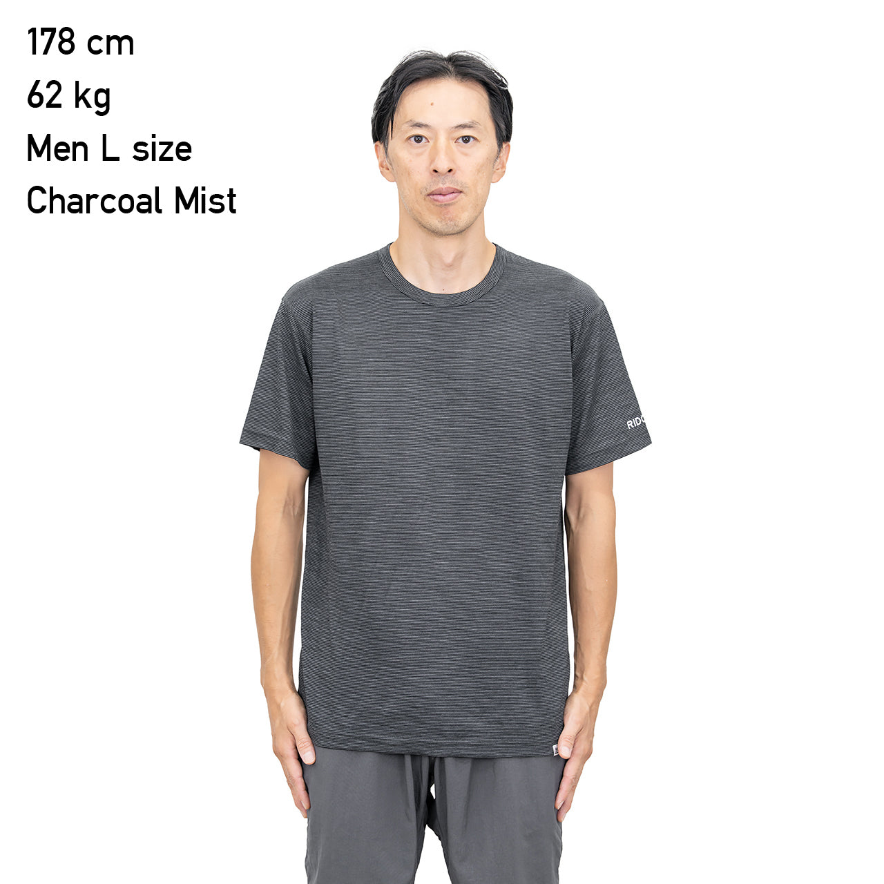 "MERINO BASIC SHORT SLEEVE TEE / MICRO BORDER"