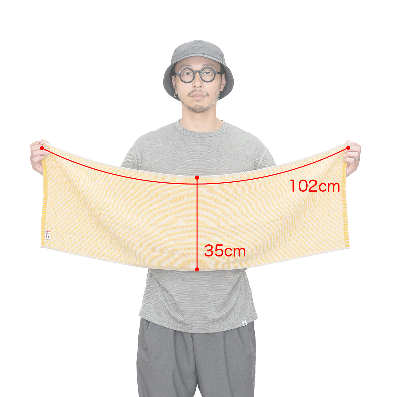"WAFFLE NECK WRAP TOWEL"