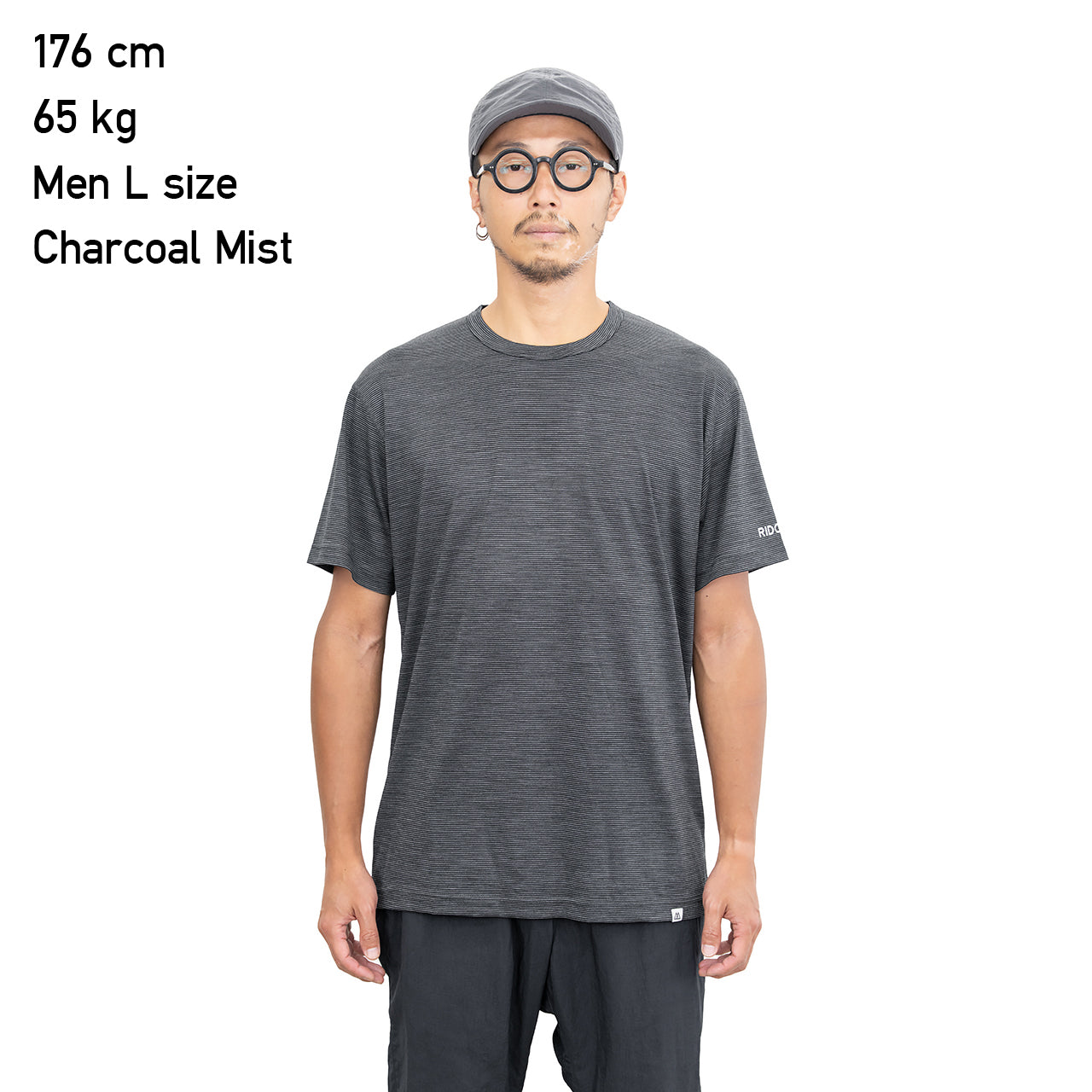 "MERINO BASIC SHORT SLEEVE TEE / MICRO BORDER"