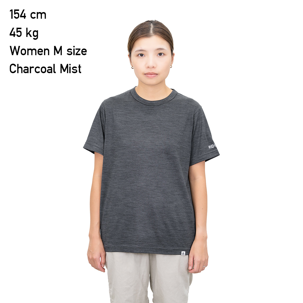 "MERINO BASIC SHORT SLEEVE TEE / MICRO BORDER"