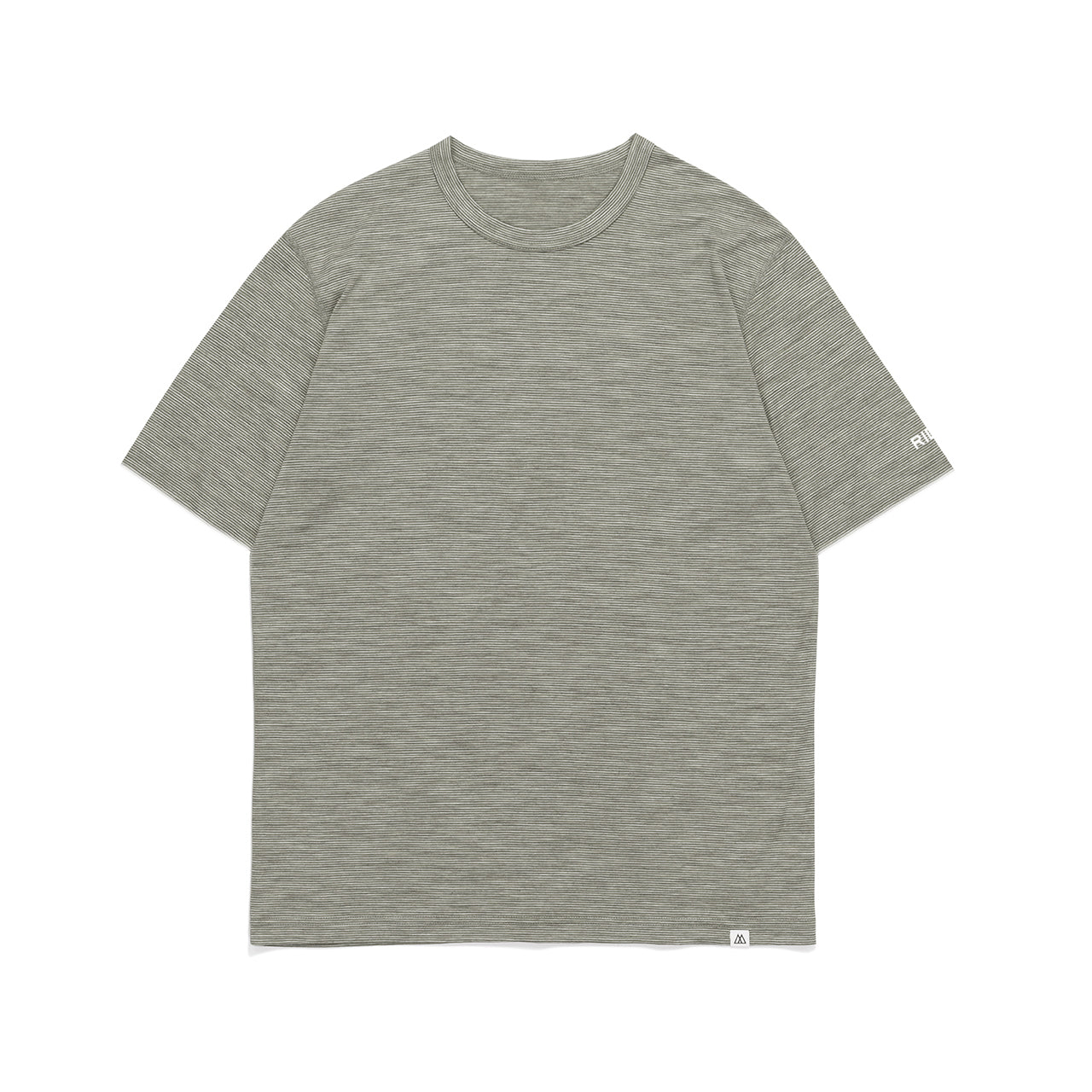 "MERINO BASIC SHORT SLEEVE TEE / MICRO BORDER"