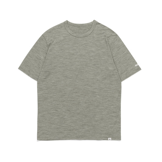 "MERINO BASIC SHORT SLEEVE TEE / MICRO BORDER"